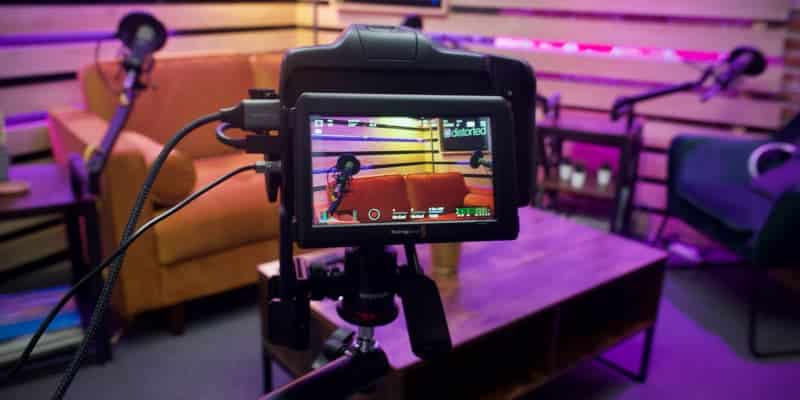 this is distorted studio camera shot