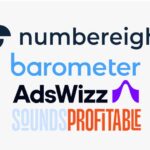 logos numbereight, barometer, adswizz, soundsprofitable