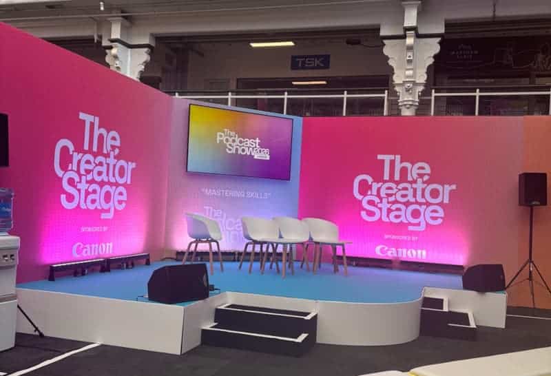 podcast show creator stage