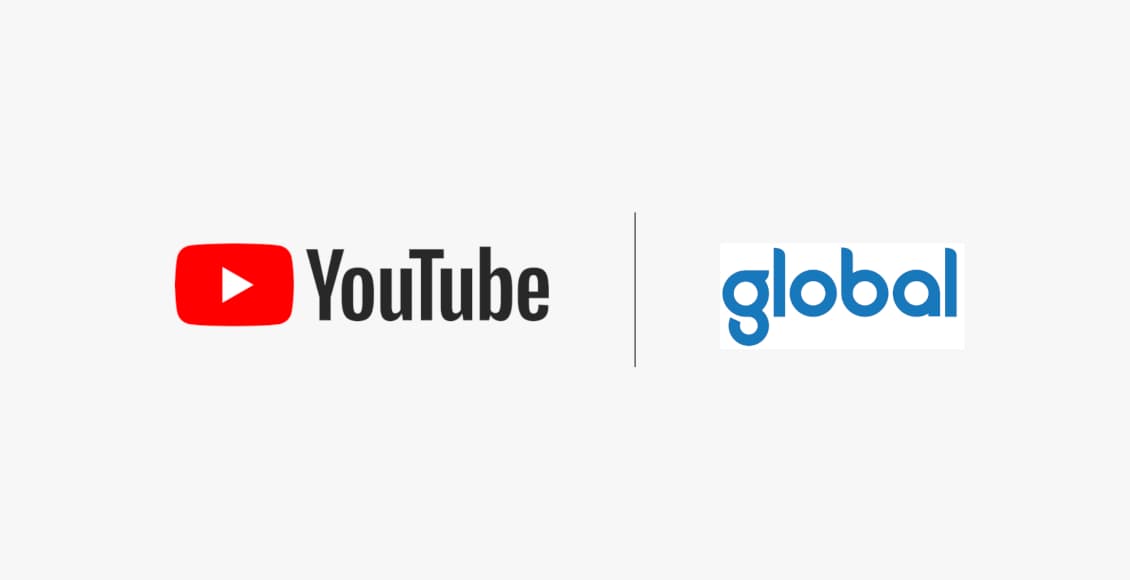 youtube and global logos
